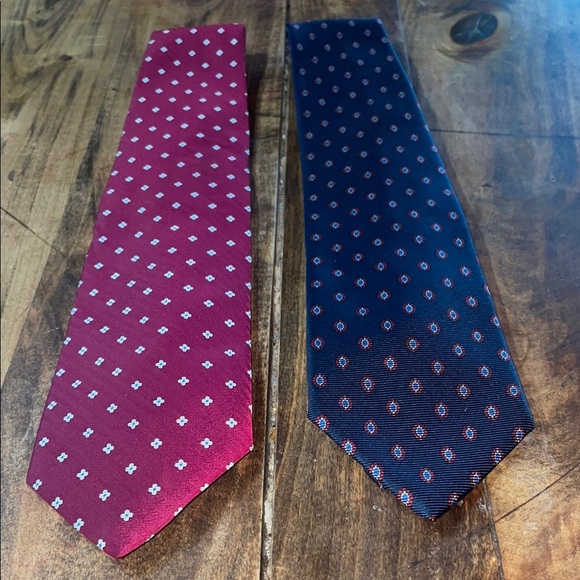 Brooks Brothers Other - Brooks Brothers Elegant Red and Blue Patterned Ties